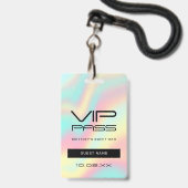 Regenboog Pastel Sweet 16 VIP-Pas Lanyard Badge (Voorzijde met lanyard)