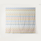 Regenboog pastel zigzag lijnen figuur wandkleed (Voorkant (horizontaal))