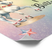 Regenboog Pasteldieren Verjaardagscadeaus Poster (Hoek)