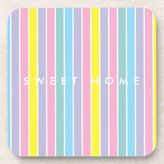 Regenboog Pastelkleur strip Bier Onderzetter