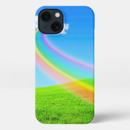 Regenboog patroon gepersonaliseerd iPhone 13 hoesje