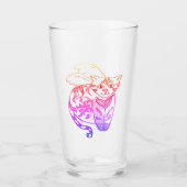 Regenboog Patroon kat Glas (Voorkant)
