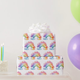 Regenboog Patroon Kinderen Verjaardag Cadeaupapier