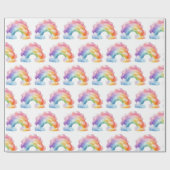 Regenboog Patroon Kinderen Verjaardag Cadeaupapier (Vlak)