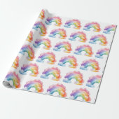 Regenboog Patroon Kinderen Verjaardag Cadeaupapier (Uitgerold)