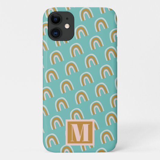 Regenboog Patroon Monogram Case-Mate iPhone Case (Achterkant)