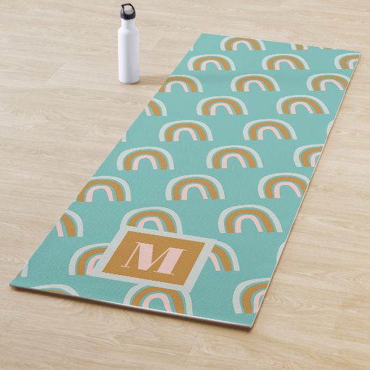 Regenboog Patroon Monogram Yogamat (In situ)