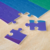 Regenboog Patroon Witte Eenhoorn Persoonlijk Aange Legpuzzel (Zijkant)