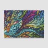 Regenboog Pauw Decoupage Tissuepapier (Voorkant)
