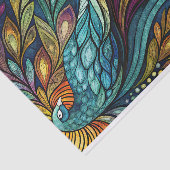 Regenboog Pauw Decoupage Tissuepapier (Detail)