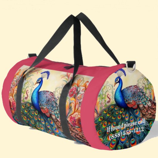 Regenboog Peacock grote plunjezak