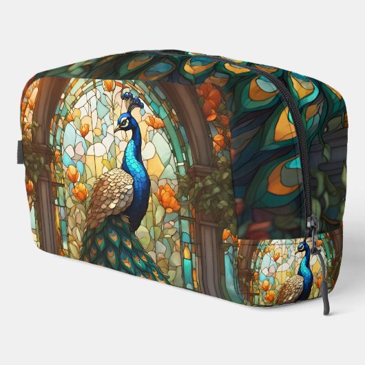 Regenboog Peacock Toiletartikelen Tas Dopp Kit (Rechterhoek)