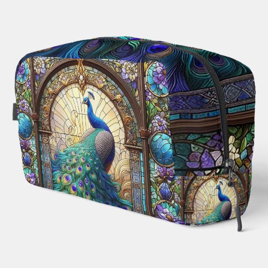 Regenboog Peacock Toiletartikelen Tas Dopp Kit (Rechterhoek)