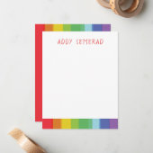 Regenboog Persoonlijk Notitiekaartje (Voorkant / Achterkant in situ)