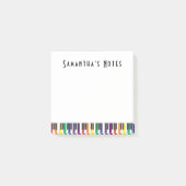 Regenboog Piano Keys, Vierkant Post-it® Notes (Voorkant)