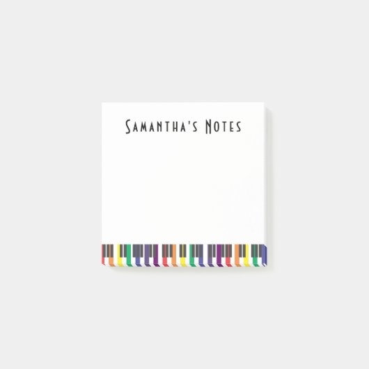 Regenboog Piano Keys, Vierkant Post-it® Notes (Voorkant)
