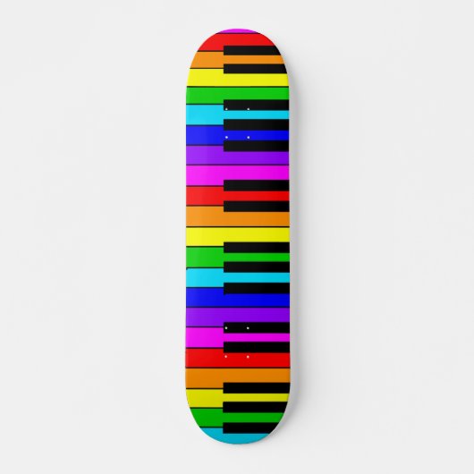 Regenboog Piano Skateboard (Voorkant)