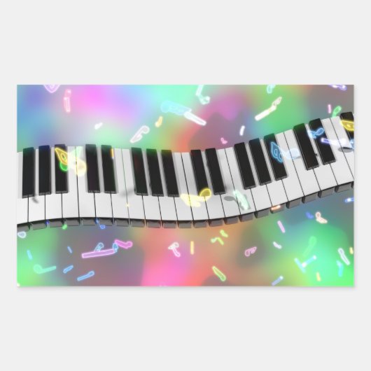 Regenboog piano stickers (Voorkant)