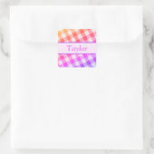 Regenboog Picknick Diagonale Sticker 3 (Tas)