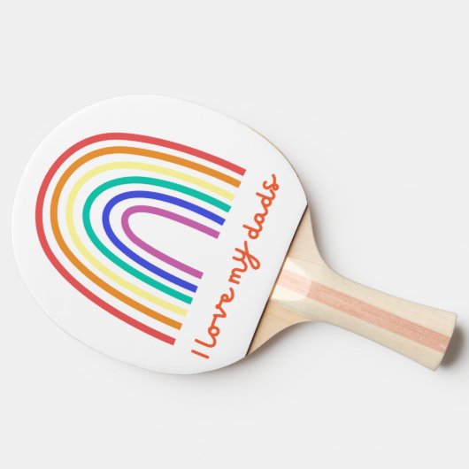 Regenboog Ping Pong Batje (Zijkant)