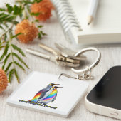 Regenboog Pinguïn Pride – Sta Samen Sleutelhanger (Voorkant Rechts)