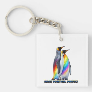 Regenboog Pinguïn Pride – Sta Samen Sleutelhanger