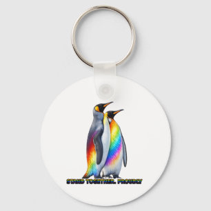 Regenboog Pinguïn Pride – Sta Samen Sleutelhanger