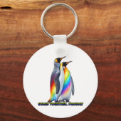Regenboog Pinguïn Pride – Sta Samen Sleutelhanger (Achterkant)