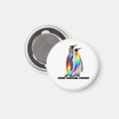 Regenboog Pinguïn Pride Staan Samen Magneet (Voorkant / Achterkant)