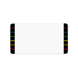 Regenboog pinstripes LGBT bruiloft Gebeurtenisbl Etiket