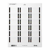 Regenboog pinstripes LGBT bruiloft | Gebeurtenisbl Etiket (Full Sheet)