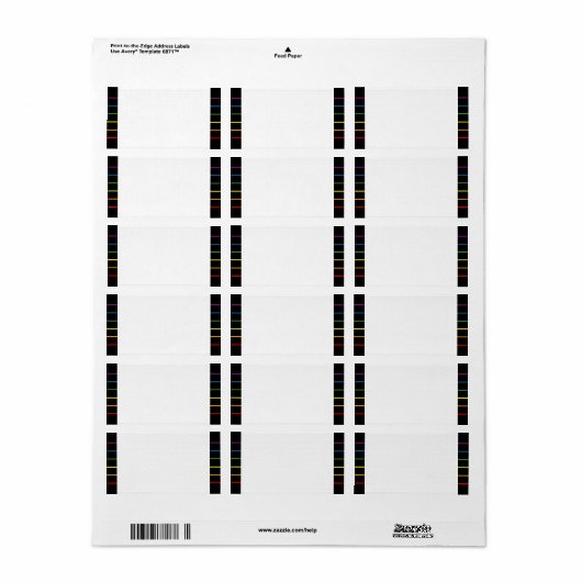 Regenboog pinstripes LGBT bruiloft | Gebeurtenisbl Etiket (Full Sheet)