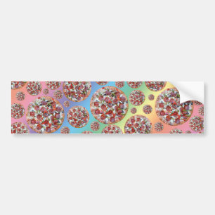 Regenboog pizza bumpersticker