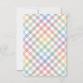 Regenboog plaid eenvoudig kleurrijk schattig baby  bedankkaart