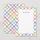 Regenboog plaid eenvoudig kleurrijk schattig baby  bedankkaart