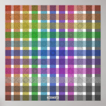 Regenboog Plaid - Posterprint