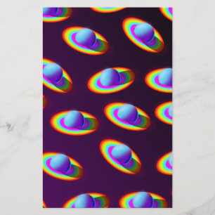 Regenboog Planeten Patroon Briefpapier