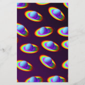 Regenboog Planeten Patroon Briefpapier (Achterkant)