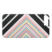 Regenboog plus zwarte en witte strepen Case-Mate iPhone case (Achterkant (Horizontaal))
