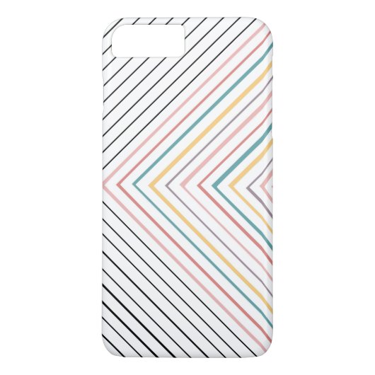 Regenboog plus zwarte en witte strepen Case-Mate iPhone case (Achterkant)