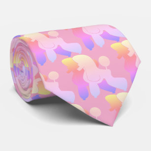 Regenboog Podel hond grafisch patroon  Stropdas