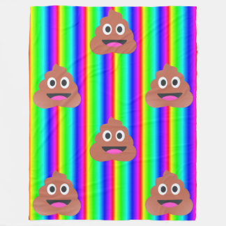 regenboog poep emoji deken
