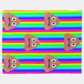 regenboog poep emoji deken (Voorkant (Horizontaal))
