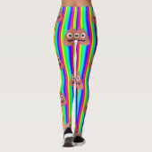 Regenboog poep emoji leggings (Achterkant)