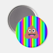 regenboog poep emoji magneet (Voorkant / Achterkant)