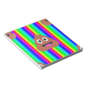 regenboog poep emoji notitieblok (Schuin)