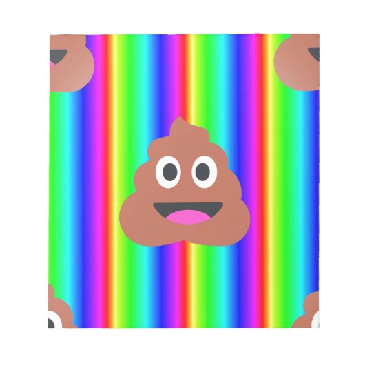 regenboog poep emoji notitieblok (Voorkant)