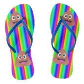 Regenboog poep emoji schoenen teenslippers sandale (Voetbed)