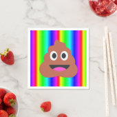 regenboog poep emoji servetten (Insitu)