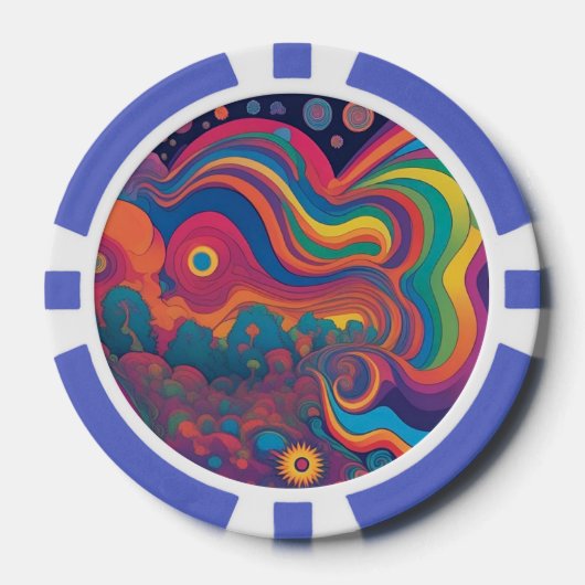 Regenboog Poker Chips (Voorkant)